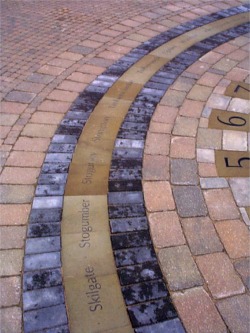 Each parish is inscribed in the outer ring