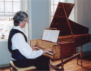 We lunched to the rippling sounds of the harpsicord